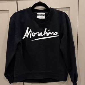 Moschino Logo Print Cotton Sweatshirt